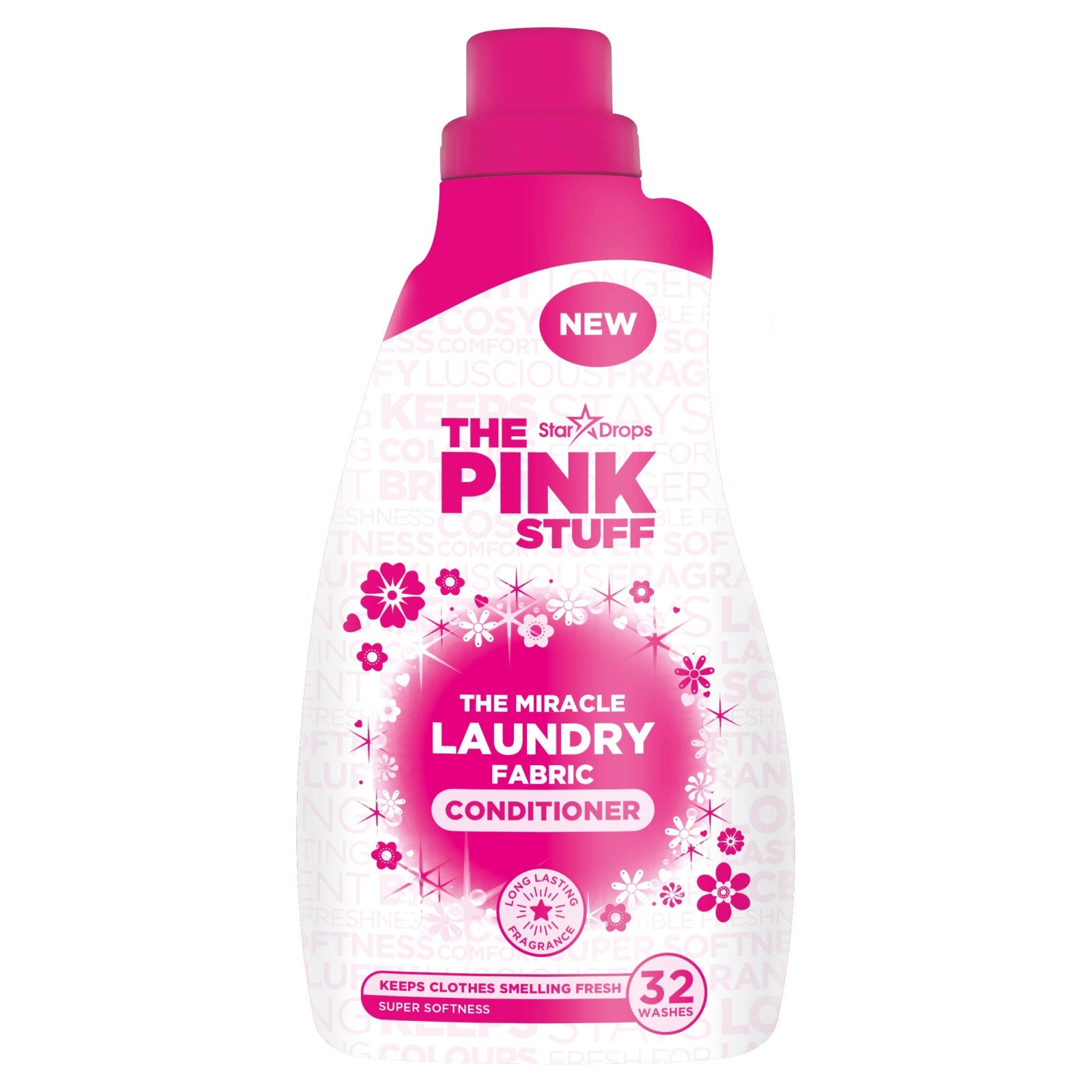 Best Star Drops The Pink Stuff Laundry Fabric Conditioner 32 Washes 960ml | High Quality Cleaning Product Online - Product Image Best Star Drops The Pink Stuff Laundry Fabric Conditioner 32 Washes 960ml | High Quality Cleaning Product Online - Product Image